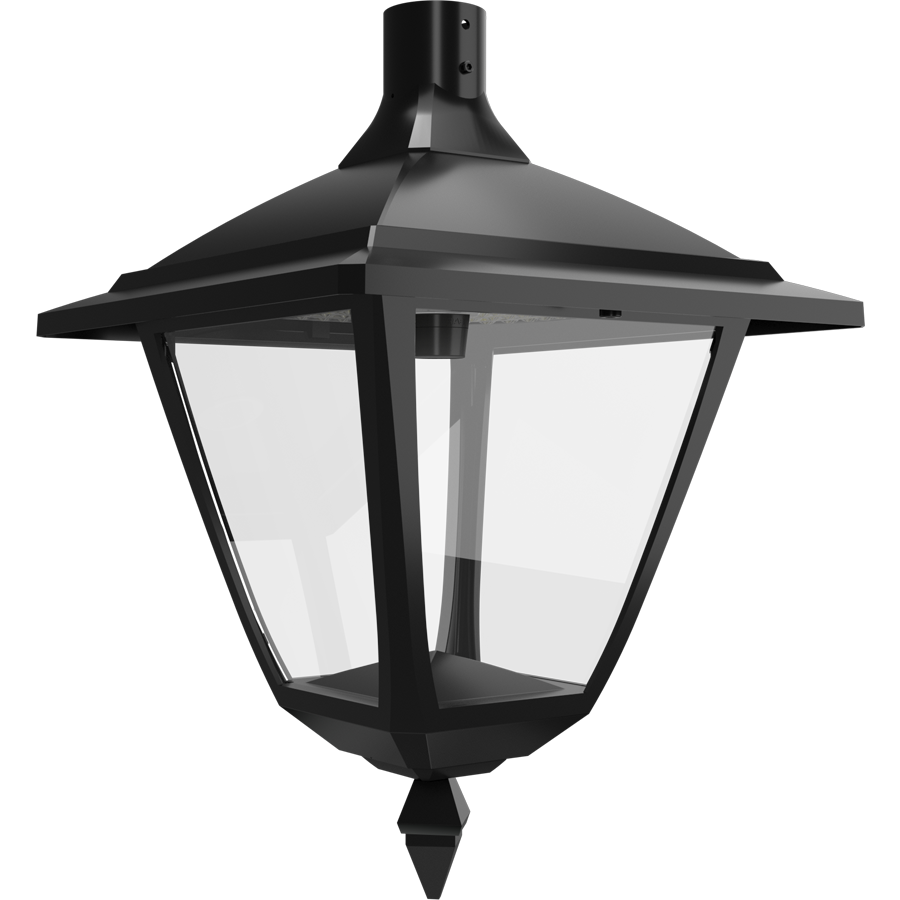 RAB Lighting HTG Square, 120/100/80/60W, CCT Selectable, Microwave Occupancy Sensor, Pendant Mount, Black, HTG-SPB/LCBS/MVS