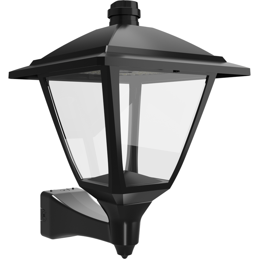 RAB Lighting HTG Square, 120/100/80/60W, CCT Selectable, 120-277V, 7-Pin Receptacle, Black, HTG-SWMB/7PRS