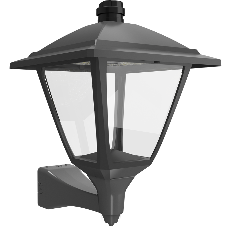 RAB Lighting HTG Square Wall Mount, 120/100/80/60W, CCT Selectable, 7-Pin Receptacle, Bronze, HTG-SWM/7PRS