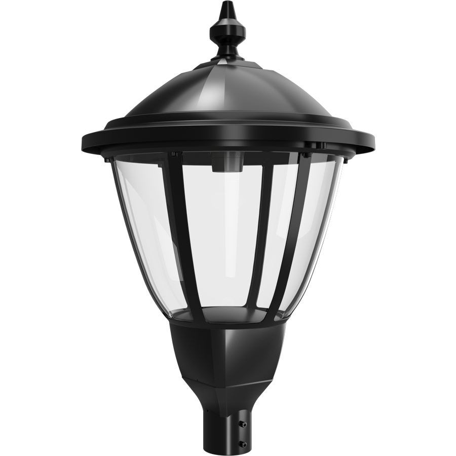 RAB Lighting HTG Round, EX39 Base, Pole Mount, Black, HTGL-RB