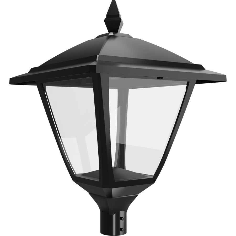 RAB Lighting HTGL Square Pole Mount, EX39 Base, Black, HTGL-SB