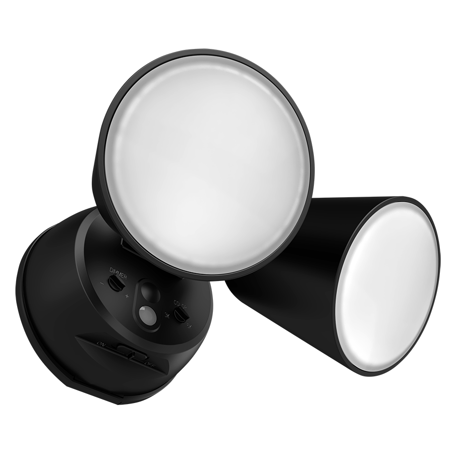 RAB Lighting Luminator Flood Light, 20W, CCT Selectable, Black, L2XB