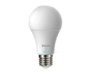 RAB Lighting Lightcloud Blue A19 Smart LED Lamp, 10W, 2700K-6500K Tunable White, 120V, E26, SmartShift, Natural Spectrum, LCBA19-10-E26-9TW-SS-NS