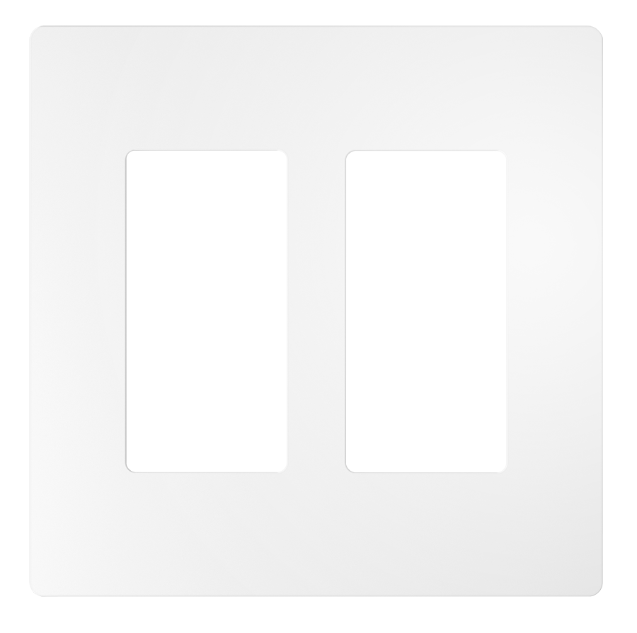 RAB Lighting LightCloud LC Double Gang Faceplate, White, LCPLATE/2W
