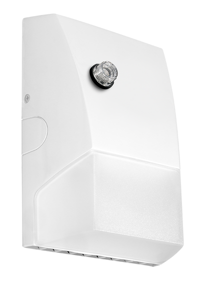 RAB Lighting 22 Watt BRISK LED Wall Pack, Photocell, 3,168 Lumens, 3000K, 120-277V, White, BRISKM32L-730W/PCU