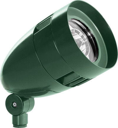 RAB Lighting 13 Watt LED Bullet Flood Light, 5000K, 1,799 Lumens, 120-277V, Verde Green, HBLED13VG