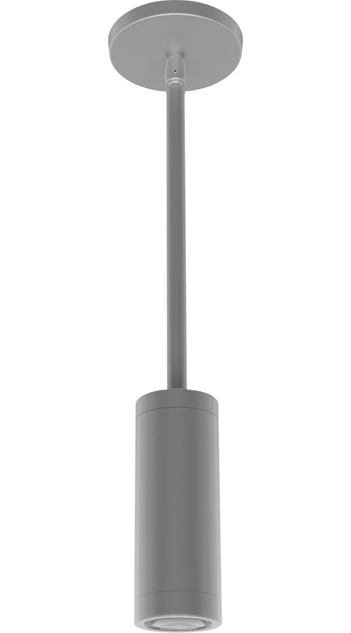 RAB Lighting CDLED2PS Pendant Cylinder, 10W, 4000K, CRI90, Matte Silver, CDLED2PS-10W-20D940-S