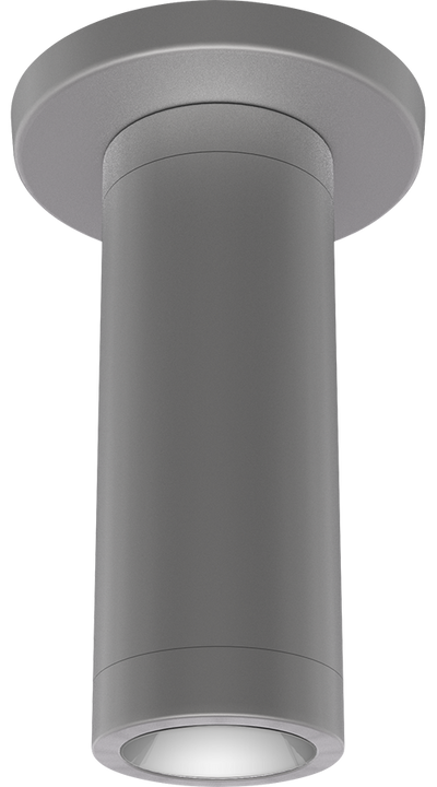 RAB Lighting CDLED Surface Mount Cylinder, 10W, 2700K, CRI90, Matte Silver, CDLED2S-10W-20D927-S
