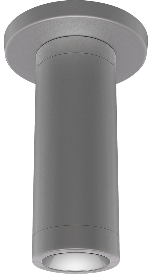 RAB Lighting CDLED Surface Mount Cylinder, 10W, 2700K, CRI90, Matte Silver, CDLED2S-10W-20D927-S