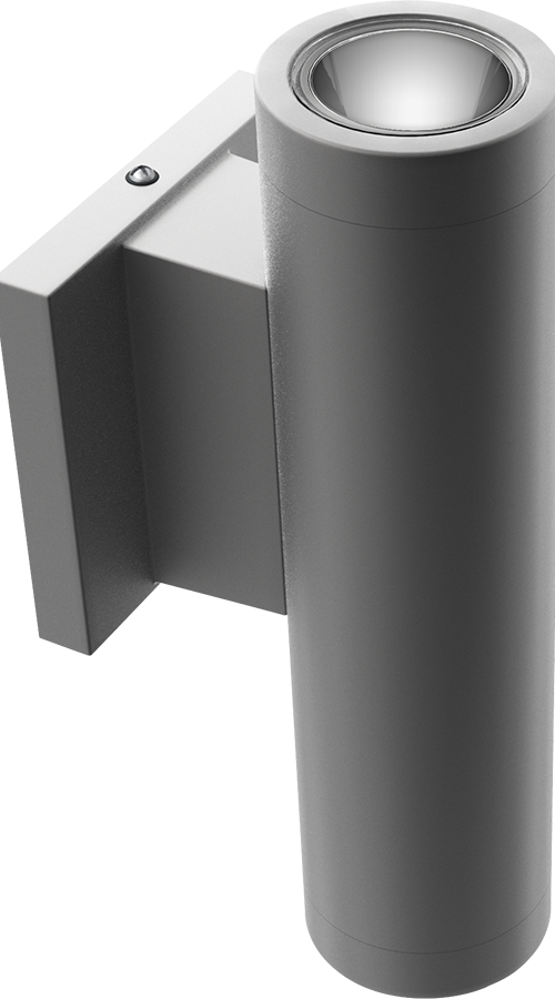 RAB Lighting CDLED 2 In. Wall Cylinder Uplight, 10W, CRI90, 2700K, Matte Silver, CDLED2WU-10W-20D927-S