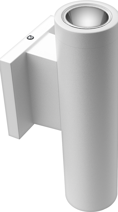 RAB Lighting CDLED Wall Cylinder, 10W, 3500K, CRI90, 2 In., Matte White, CDLED2WU-10W-WW935-W