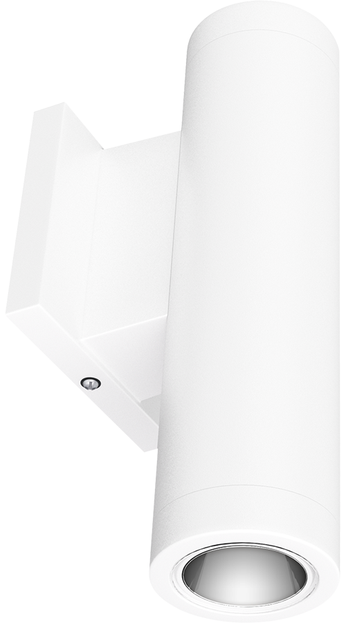 RAB Lighting CDLED2W Wall Cylinder, 20W, 3500K, CRI90, Matte White, CDLED2W-20W-30D935-W