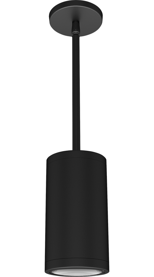 RAB Lighting CDLED4PS Pendant Cylinder, 20W, 3000K, CRI90, 4 In., Matte Black, CDLED4PS-20W-80D930-K