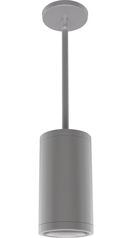 RAB Lighting CDLED4PS Pendant Cylinder, 20W, 3000K, CRI90, 4 In., Matte Silver, CDLED4PS-20W-80D930-S