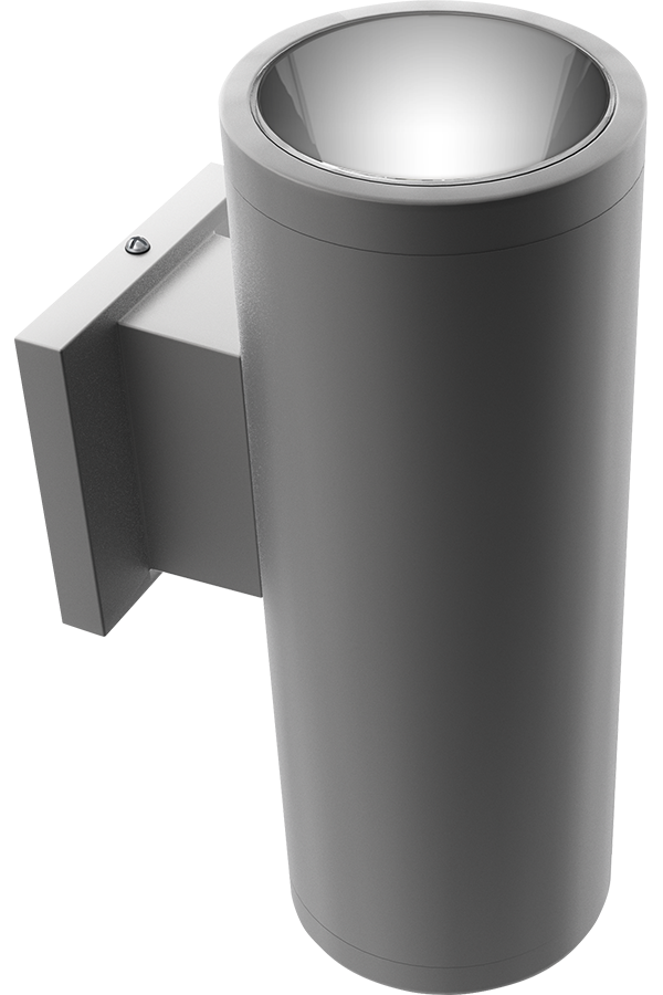 RAB Lighting CDLED 4 In. Wall Cylinder, 20W, 5000K, CRI90, Matte Silver, CDLED4WU-20W-80D950-S