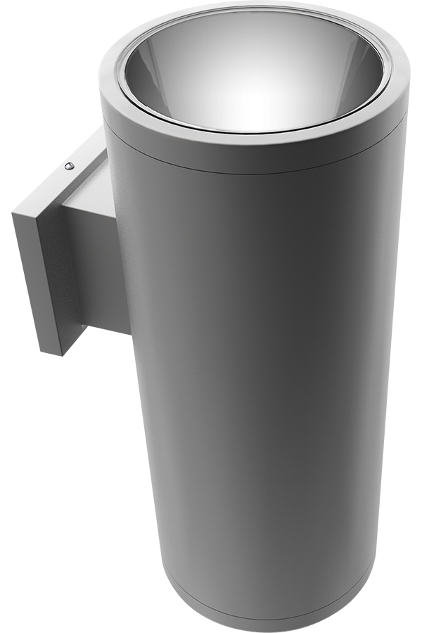 RAB Lighting CDLED Wall Sconce, 26W, 5000K, CRI90, 6 In., Matte Silver, CDLED6WU-26W-50D950-S