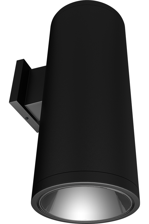 RAB Lighting 40W LED Wall Cylinder, 4000K, 90 CRI, Wet Location, Matte Black, CDLED6W-40W-50D940-K