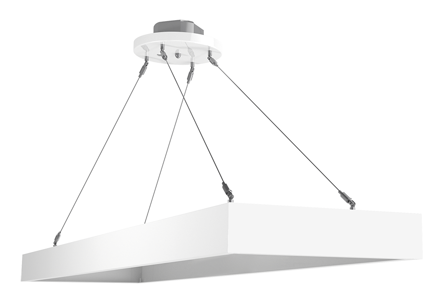 RAB Lighting EZPAN Pendant Mounting Kit, 1×4, White, PMKEZPAN1X4