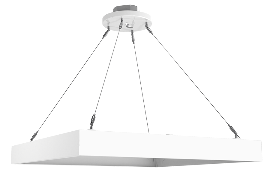 RAB Lighting EZPAN Pendant Mounting Kit, 2×2, White, PMKEZPAN2X2