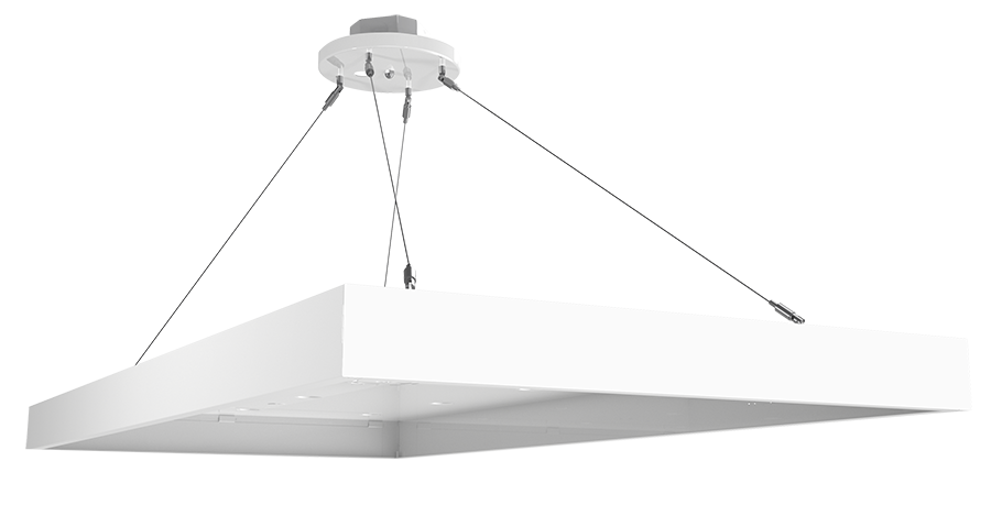 RAB Lighting EZPAN Pendant Mounting Kit, 2×4, White, PMKEZPAN2X4