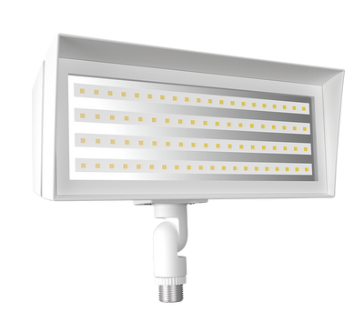 RAB Lighting FFLED LED Flood Light, Knuckle Mount, 3000K, 2,515 thru 6,048 Lumens, 120-277V, White, FFLEDSYW