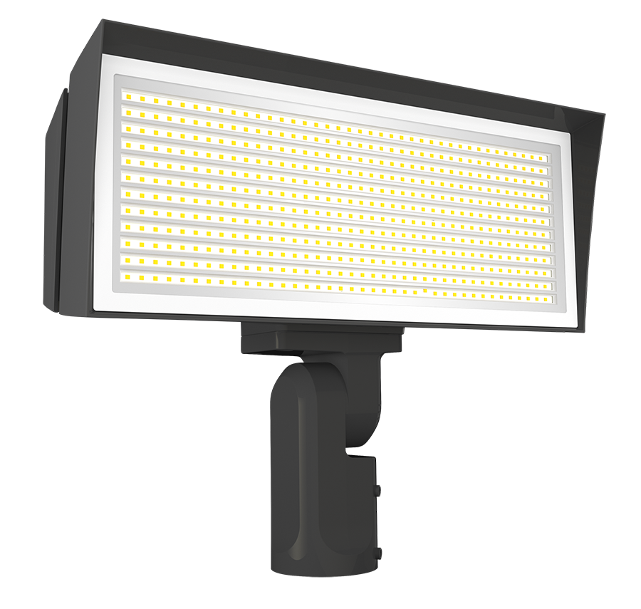RAB Lighting FFLED LED Flood Light, Slipfitter Mount, 3000K, 17,411 thru 36,140 Lumens, 120-277V, Bronze, FFLEDLYSF