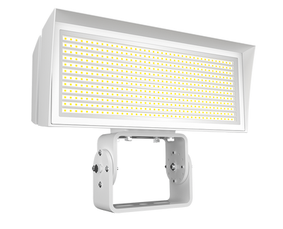 RAB Lighting FFLED LED Flood Light, Trunnion Mount, 7-Pin Receptacle, 3000K, 17,411 thru 36,140 Lumens, 120-277V, White, FFLEDLYTW/7PR