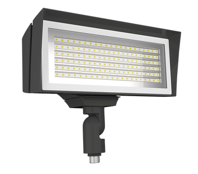RAB Lighting FFLED LED Flood Light, Knuckle Mount, 3000K, 7,467 thru 9,758 Lumens, 120-277V, Bronze, FFLEDMY