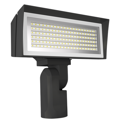 RAB Lighting FFLED LED Flood Light, Slipfitter Mount, 3000K, 7,467 thru 9,758 Lumens, 120-277V, Bronze, FFLEDMYSF