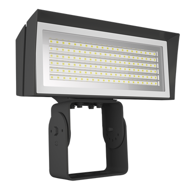 RAB Lighting FFLED LED Flood Light, Trunnion Mount, 7-Pin Receptacle, 3000K, 7,467 thru 9,758 Lumens, 120-277V, Bronze, FFLEDMYT/7PR
