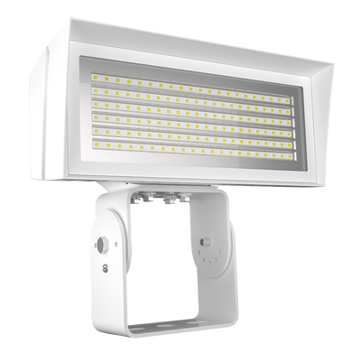 RAB Lighting FFLED LED Flood Light, Trunnion Mount, 7-Pin Receptacle, 3000K, 7,467 thru 9,758 Lumens, 120-277V, White, FFLEDMYTW/7PR
