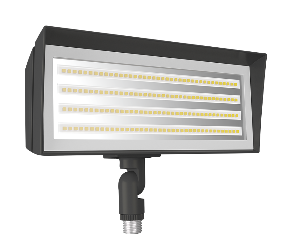 RAB Lighting FFLED Extra Small Flood Light, 13W, CCT Selectable, 120-277V, Knuckle Mount, Bronze, FFLEDXS
