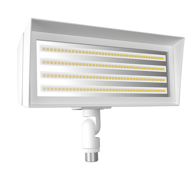 RAB Lighting FFLED LED Flood Light, Knuckle Mount, Button Photocell, CCT Selectable, 2,615 thru 6,243 Lumens, 120-277V, White, FFLEDSW/PCU