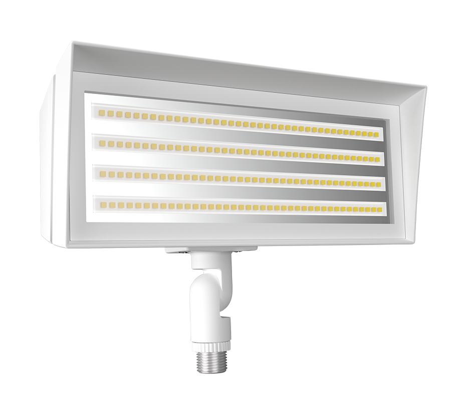 RAB Lighting FFLED Extra Small Flood Light, 13W, CCT Selectable, 120-277V, Knuckle Mount, White, FFLEDXSW