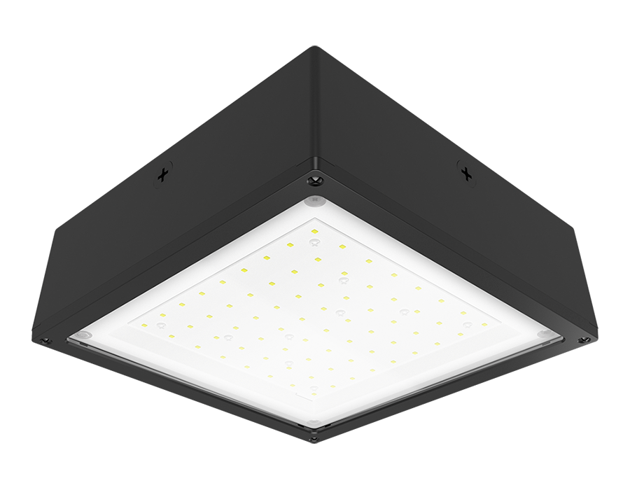 RAB Lighting 10 Watt LED Canopy Light, Flat Lens, 5000K, 2,009 Lumens, 120-277V, Bronze, VANLED10F