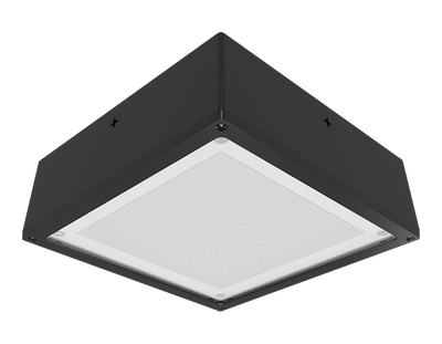RAB Lighting 20 Watt LED Canopy Light, Frosted Flat Lens, 4000K, 2,989 Lumens, 120-277V, Bronze, VANLED20NFFR