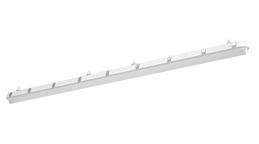 RAB Lighting SHARK FA 8', 100/80/60W, CCT Selectable, Battery Backup, White, SHARK8/E