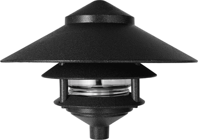 RAB Lighting 75 Watt Max Three Tier Flare Landscape Light, Black, 120V, LL323B