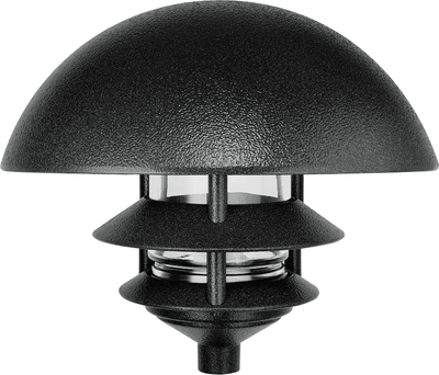 RAB Lighting 75 Watt Max Three Tier Dome Top Landscape Light, Black, 120V, LLD3B