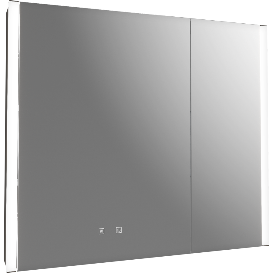 RAB Lighting Mirror Light Cabinet Rectangle, 32"x28", 22W, CCT Selectable, Black, LMCB3228