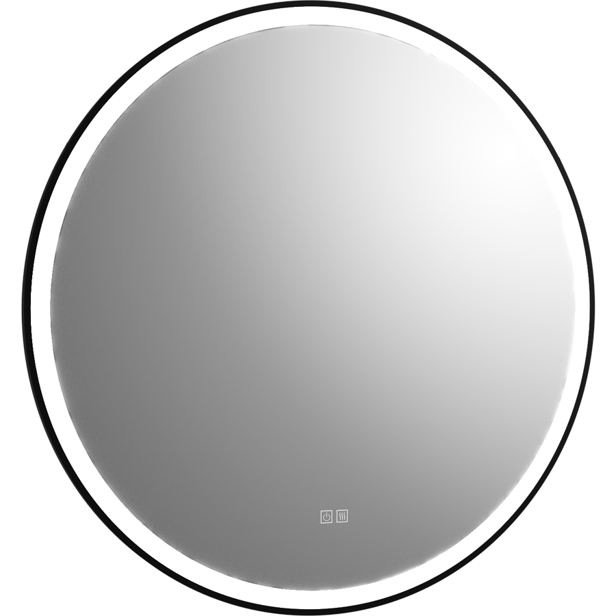 RAB Lighting Mirror Light w/ Frame Round, 36", 44W, CCT Selectable, Black, LMFBR36