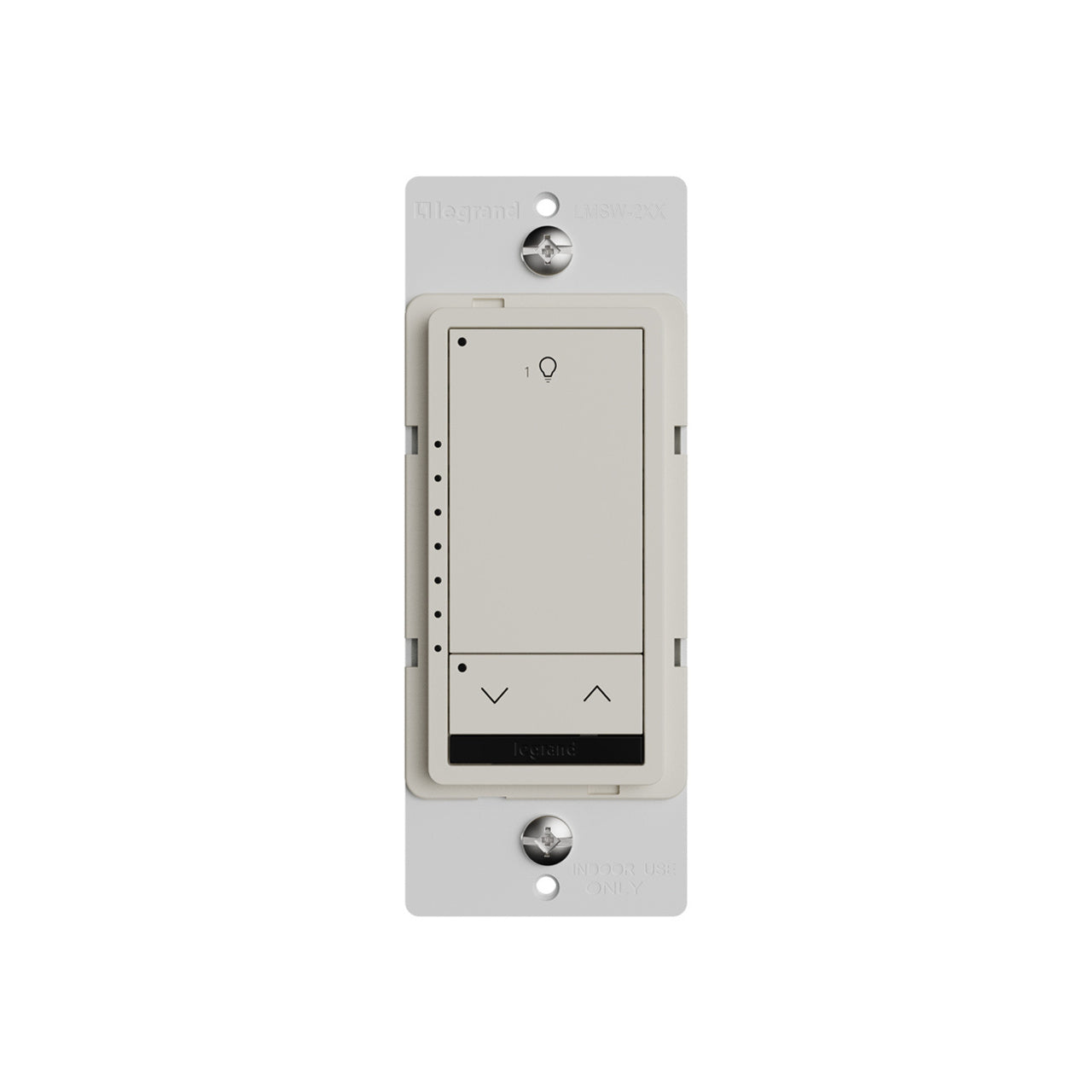 Wattstopper DLM Wired Standard Switch, 1-Button 1-Rocker, Light Almond, LMSW-211-LA
