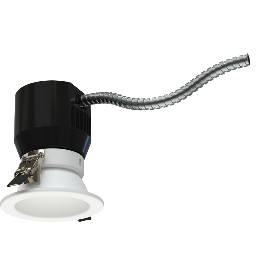 RAB Lighting ND22 3" Modular Downlight, 12W, CCT Selectable, Beam Angle Adjustable, White Round, ND22-12-3RW
