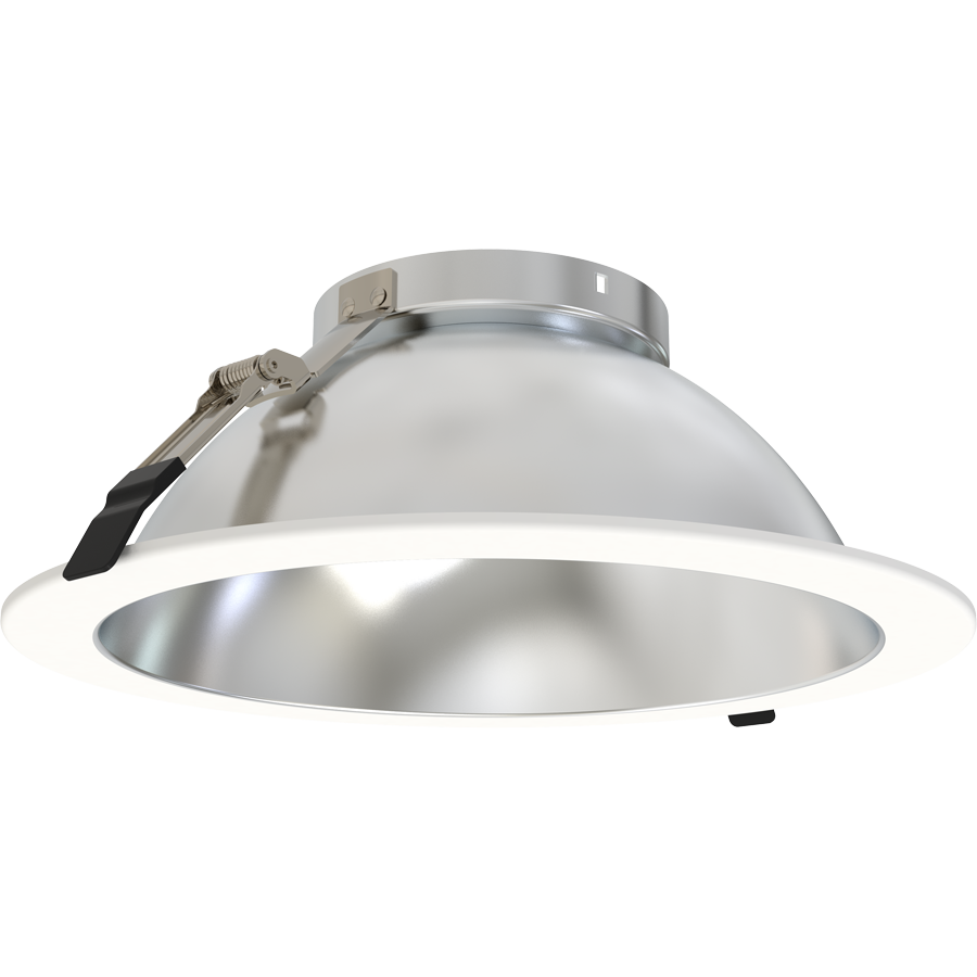RAB Lighting ND22 10 In. Round Trim, Haze Cone, White Flange, ND22T-10RHW