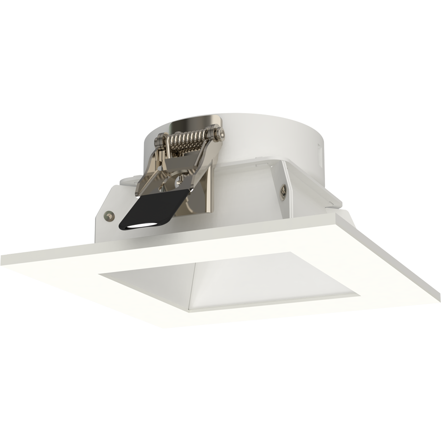 RAB Lighting ND22 3 In. Square Trim, White Cone, White Flange, ND22T-3SW