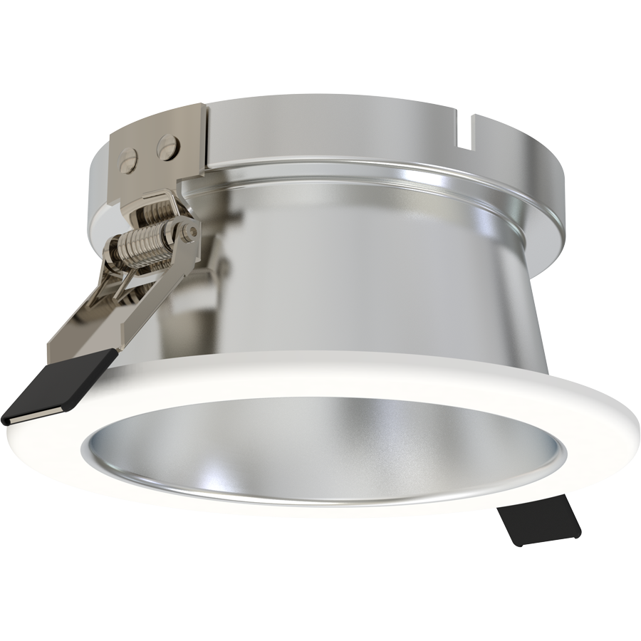 RAB Lighting ND22 4 In. Round Trim, Haze Cone, White Flange, ND22T-4HRHW