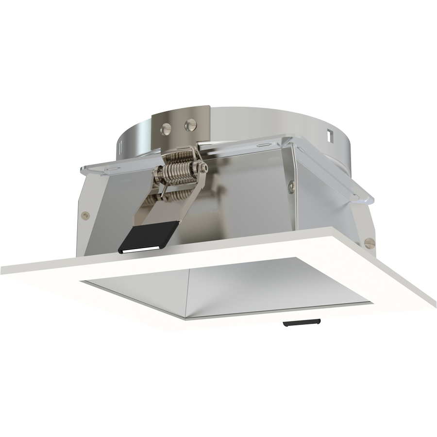 RAB Lighting ND22 4 In. Square Trim, Haze Cone, White Flange, ND22T-4HSHW