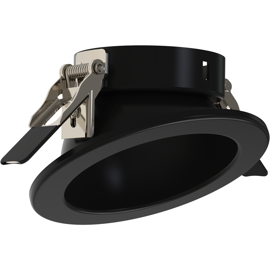 RAB Lighting ND22 4 In. Wall Wash Trim, Black Cone, Black Flange, ND22T-4RB-WW
