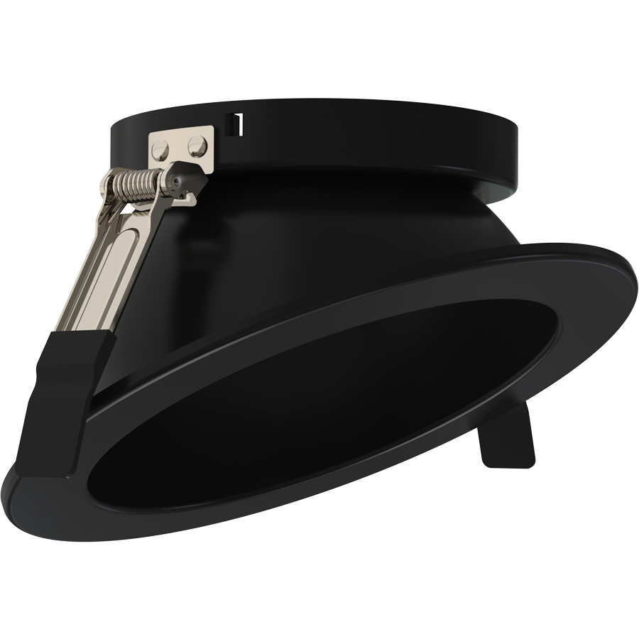 RAB Lighting ND22 6 In. Wall Wash Trim, Black, ND22T-6HRB-WW