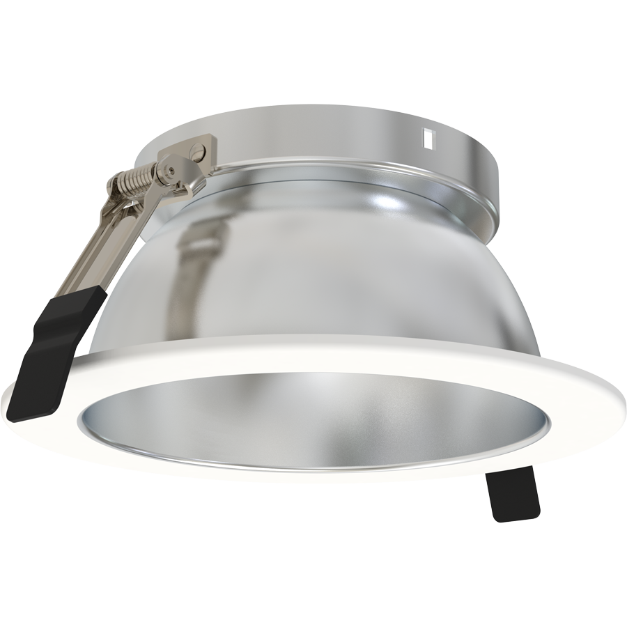 RAB Lighting ND22 6 In. Round Trim, Haze Cone, White Flange, ND22T-6HRHW